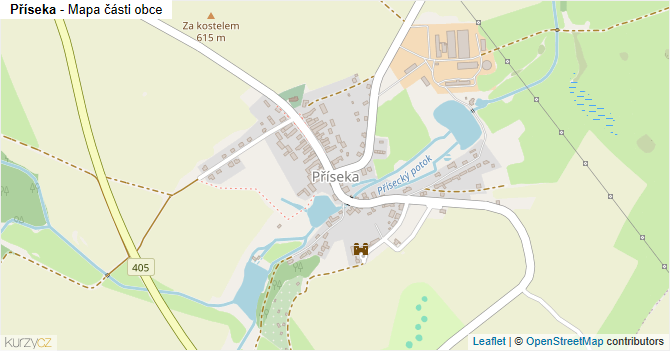 Příseka - mapa části obce