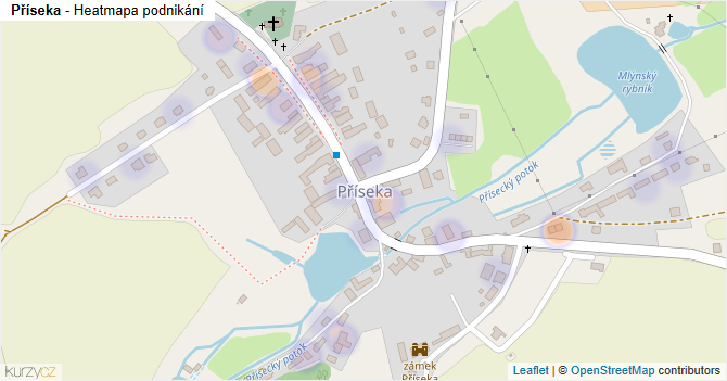 Příseka - mapa podnikání