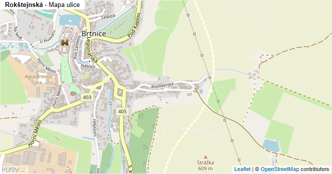 Rokštejnská - mapa ulice