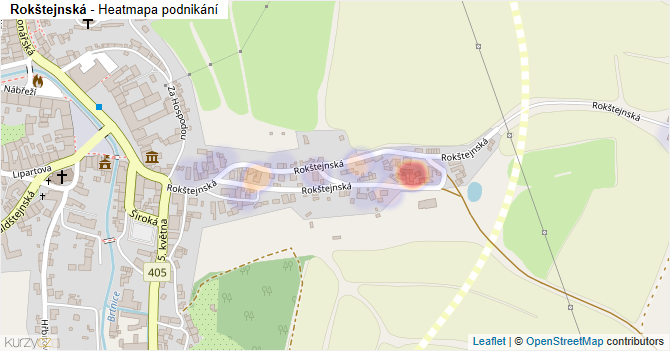 Rokštejnská - mapa podnikání