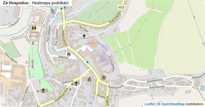 Za Hospodou - mapa podnikání