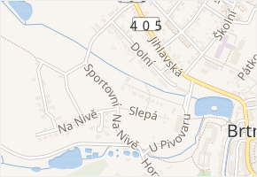 Za Pivovarem v obci Brtnice - mapa ulice