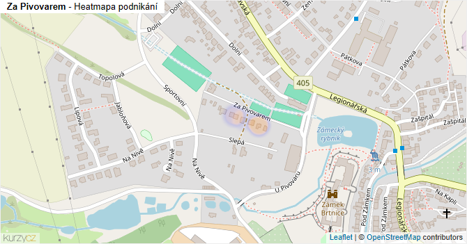 Za Pivovarem - mapa podnikání