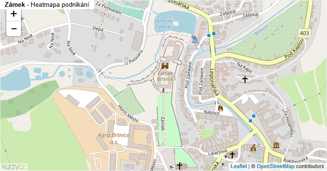 Zámek - mapa podnikání