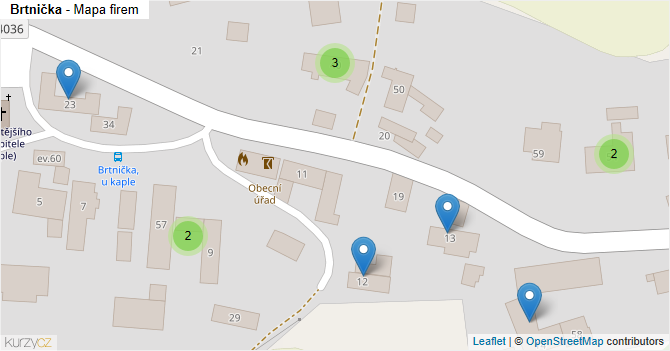 Brtnička - mapa firem