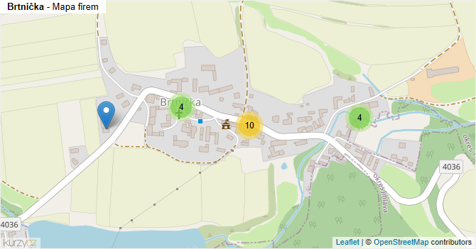 Brtnička - mapa firem
