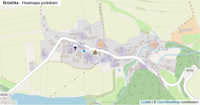 Brtnička - mapa podnikání