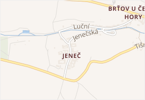 Jenečská v obci Brťov-Jeneč - mapa ulice