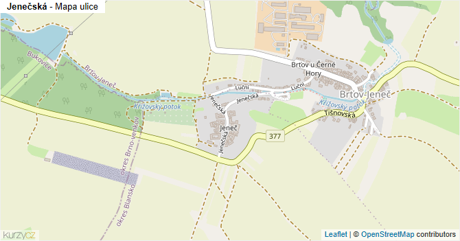 Jenečská - mapa ulice