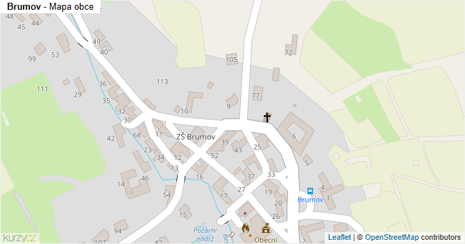 Brumov - mapa obce