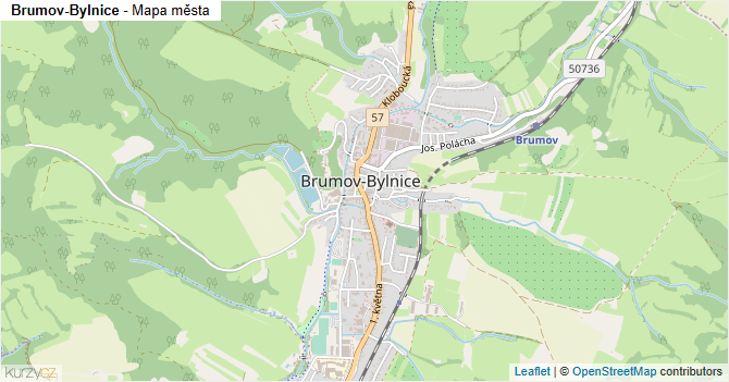 Brumov-Bylnice - mapa města