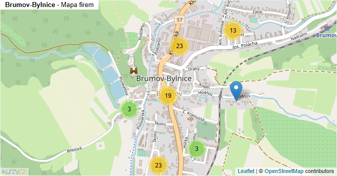 Brumov-Bylnice - mapa firem