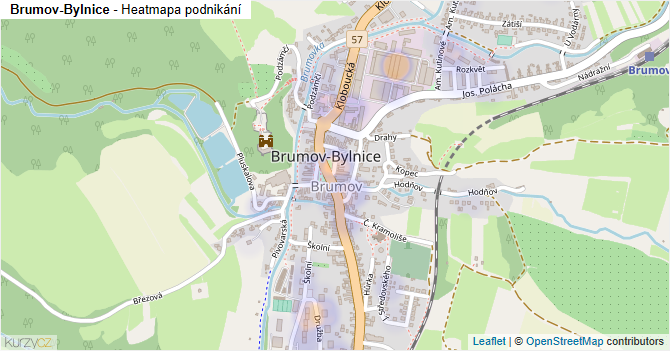 Brumov-Bylnice - mapa podnikání