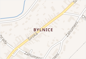 Bylnice v obci Brumov-Bylnice - mapa části obce