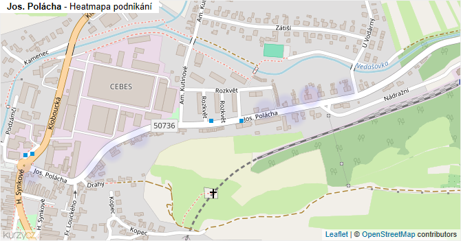 Jos. Polácha - mapa podnikání