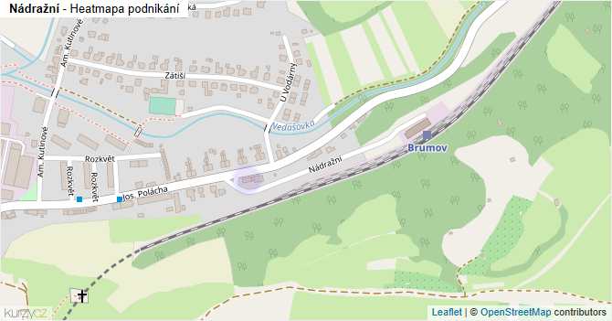 Nádražní - mapa podnikání
