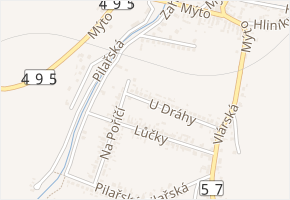 U Dráhy v obci Brumov-Bylnice - mapa ulice