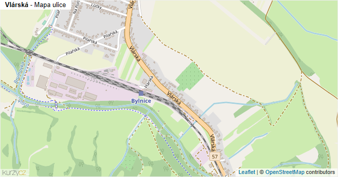 Vlárská - mapa ulice