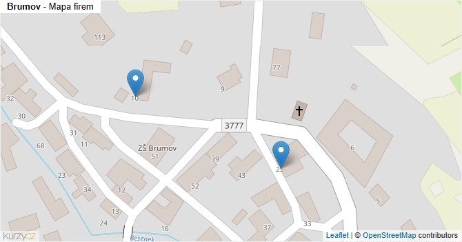 Brumov - mapa firem