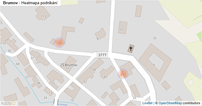 Brumov - mapa podnikání