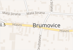 Brumovice v obci Brumovice - mapa části obce