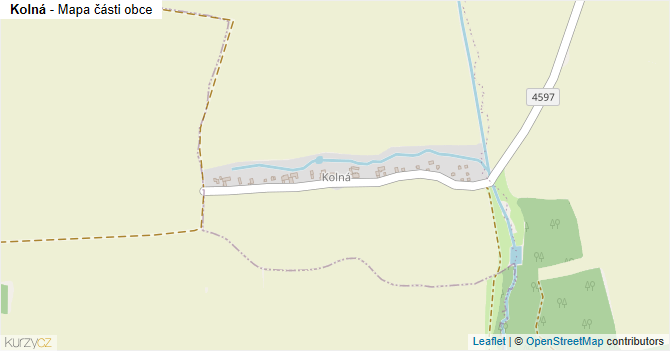 Kolná - mapa části obce