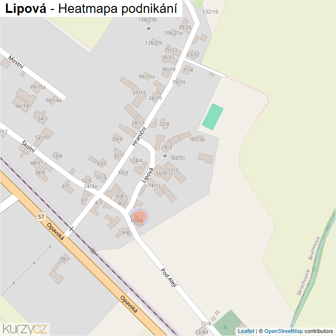 Mapa Lipová - Firmy v ulici.