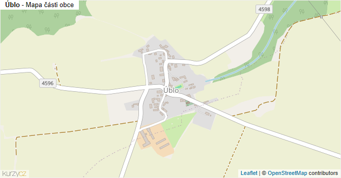 Úblo - mapa části obce