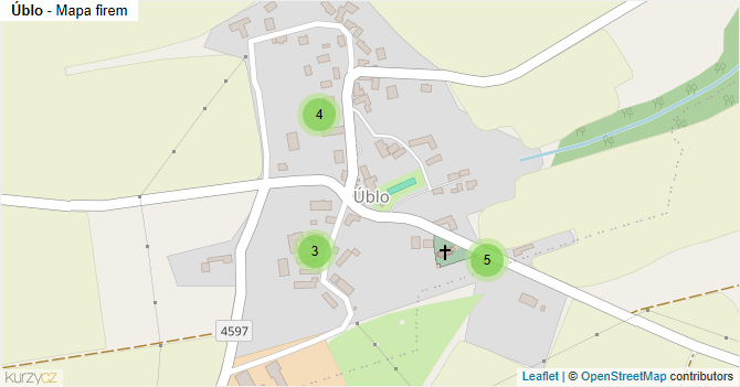 Úblo - mapa firem