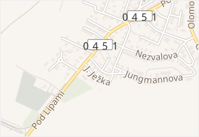 Bezručova v obci Bruntál - mapa ulice