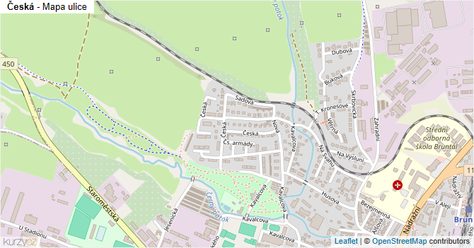 Česká - mapa ulice