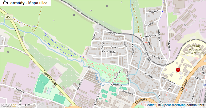 Čs. armády - mapa ulice