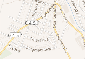 Hálkova v obci Bruntál - mapa ulice