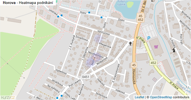 Horova - mapa podnikání