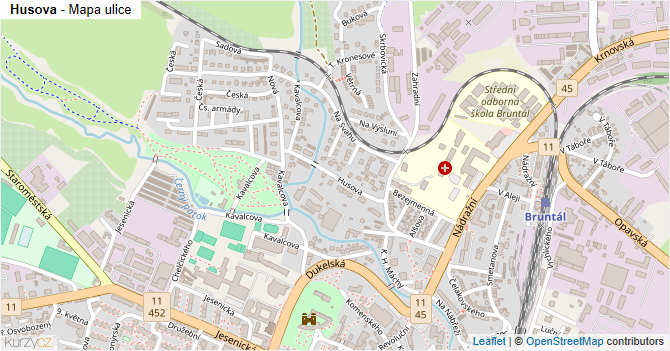 Husova - mapa ulice