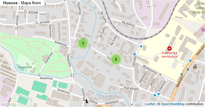 Husova - mapa firem