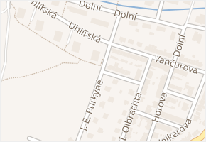 J. E. Purkyně v obci Bruntál - mapa ulice