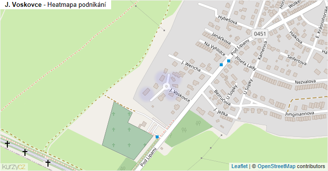 J. Voskovce - mapa podnikání