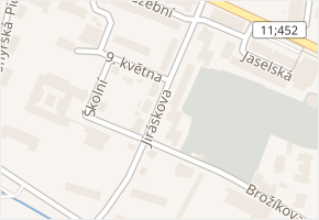 Jiráskova v obci Bruntál - mapa ulice