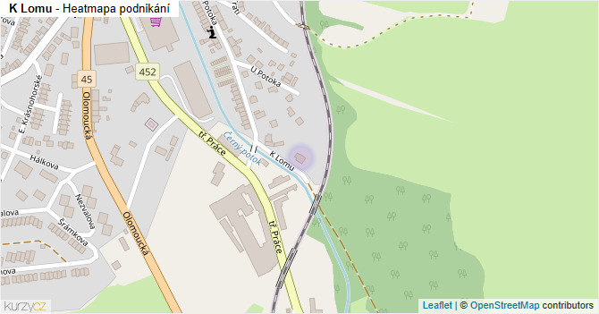 K Lomu - mapa podnikání