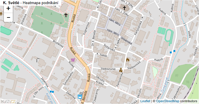 K. Světlé - mapa podnikání