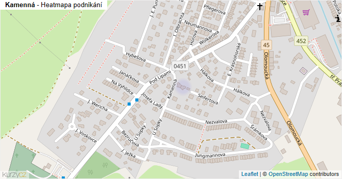 Kamenná - mapa podnikání