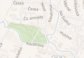 Kavalcova v obci Bruntál - mapa ulice