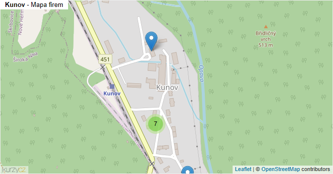 Kunov - mapa firem