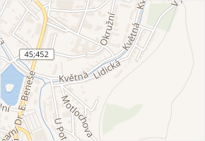 Lidická v obci Bruntál - mapa ulice