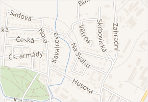 Na Svahu v obci Bruntál - mapa ulice