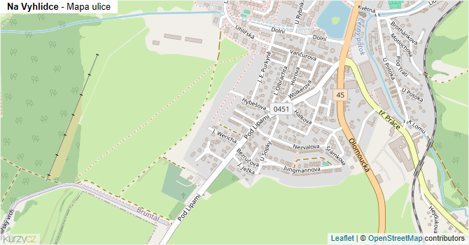 Na Vyhlídce - mapa ulice