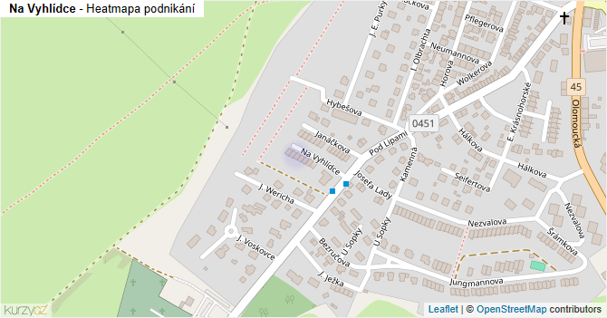 Na Vyhlídce - mapa podnikání