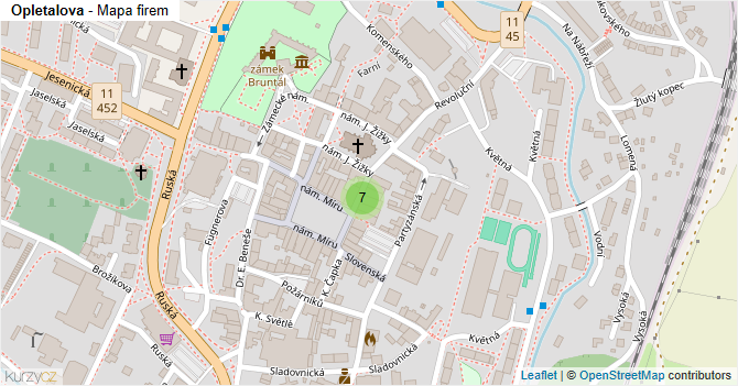 Opletalova - mapa firem