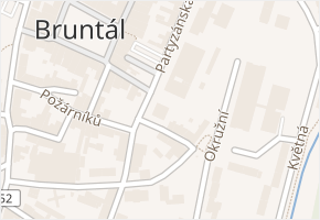 Partyzánská v obci Bruntál - mapa ulice